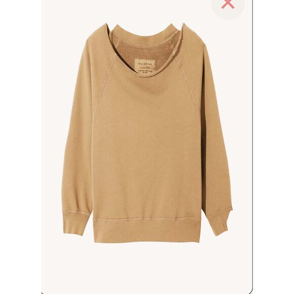 B32 Nili Lotan Luka Scoop Neck Sweatshirt Small Cozycore Model Off Duty Scandi - Picture 3 of 10